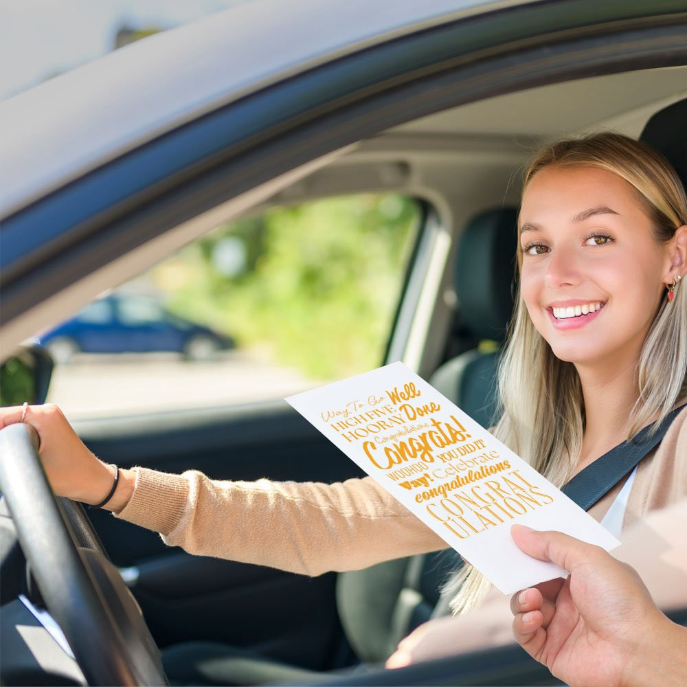 Drive Up Envelope - Congrats Collage - 1-Color Design lifestyle