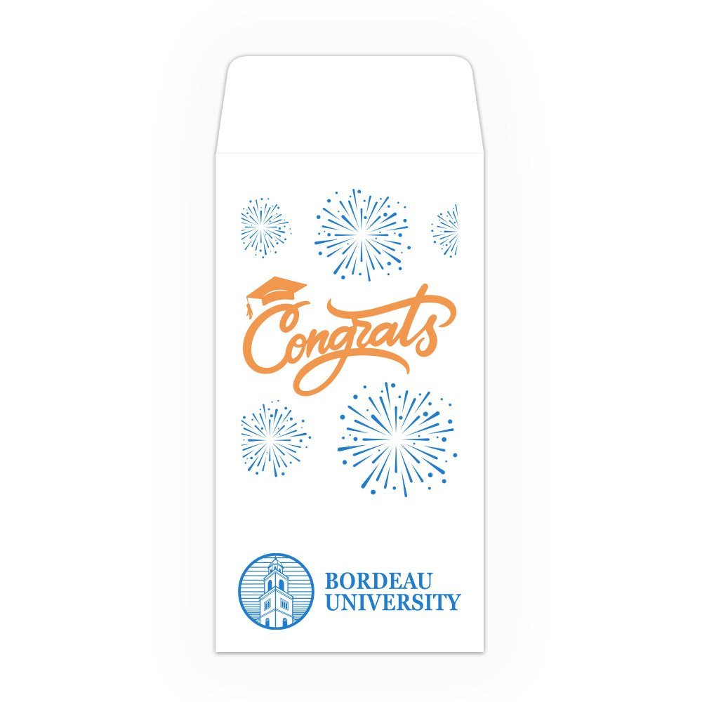 Drive Up Envelope - Congrats Fireworks - 2-Color Design options