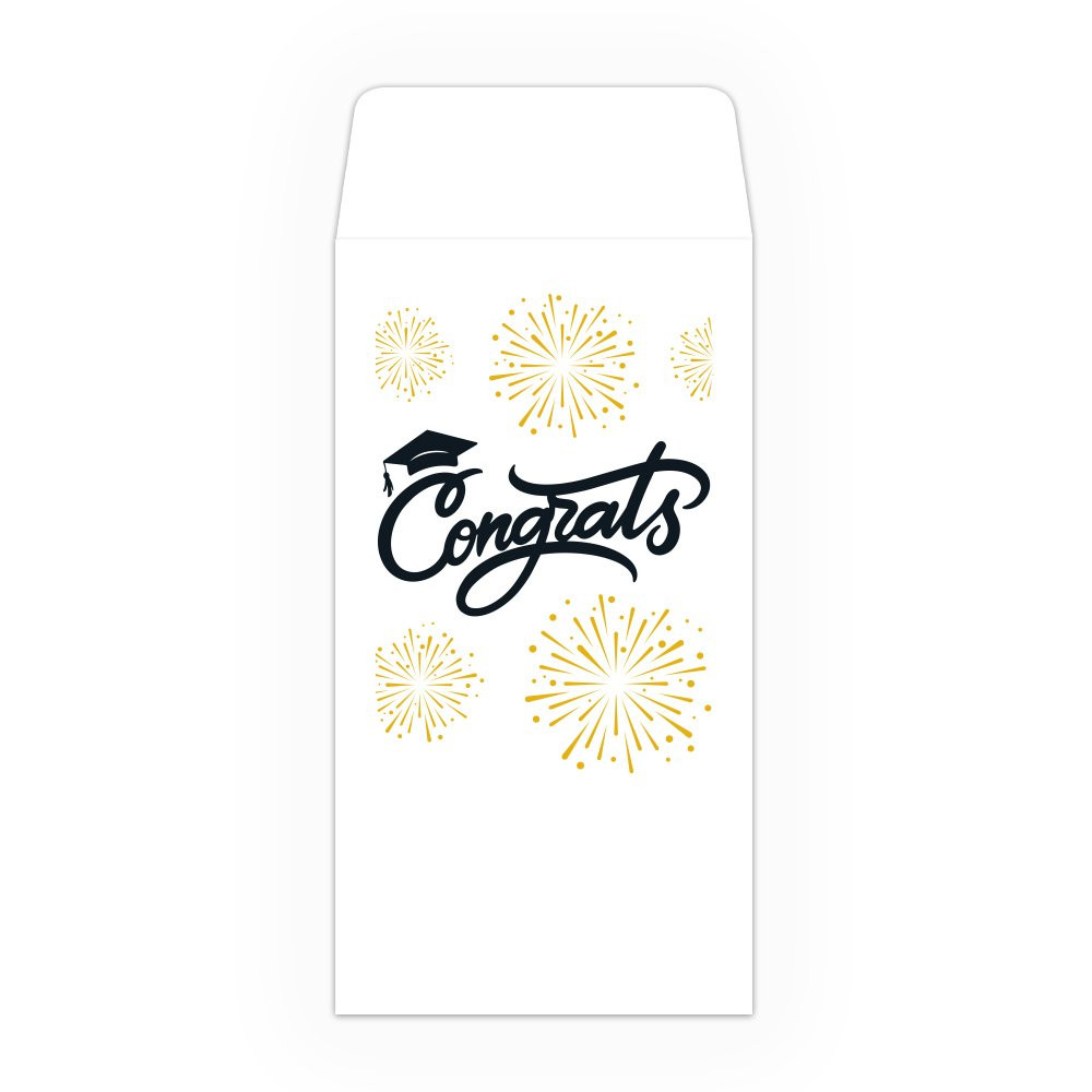 Drive Up Envelope - Congrats Fireworks - 2-Color Design options