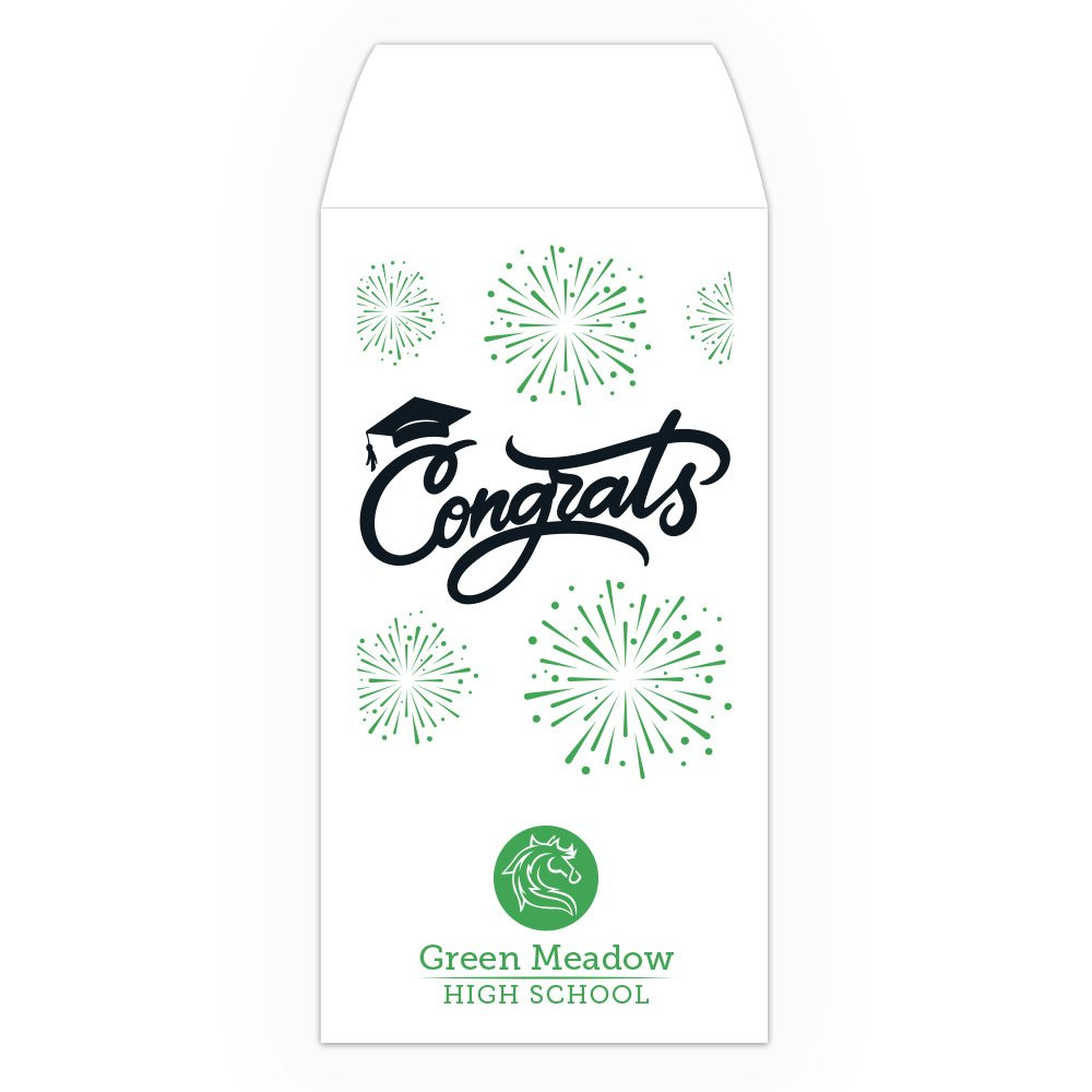 Drive Up Envelope - Congrats Fireworks - 2-Color Design options