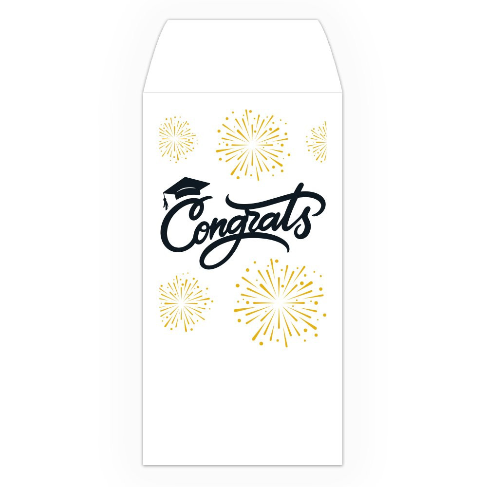 Drive Up Envelope - Congrats Fireworks - 2-Color Design options