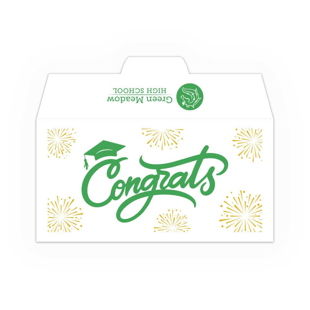 Drive Up Envelope - Congrats Fireworks - 2-Color Design options