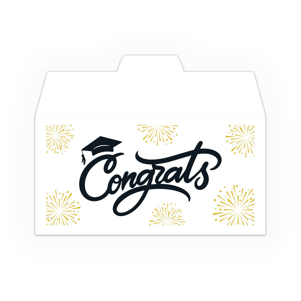 Drive Up Envelope - Congrats Fireworks - 2-Color Design options