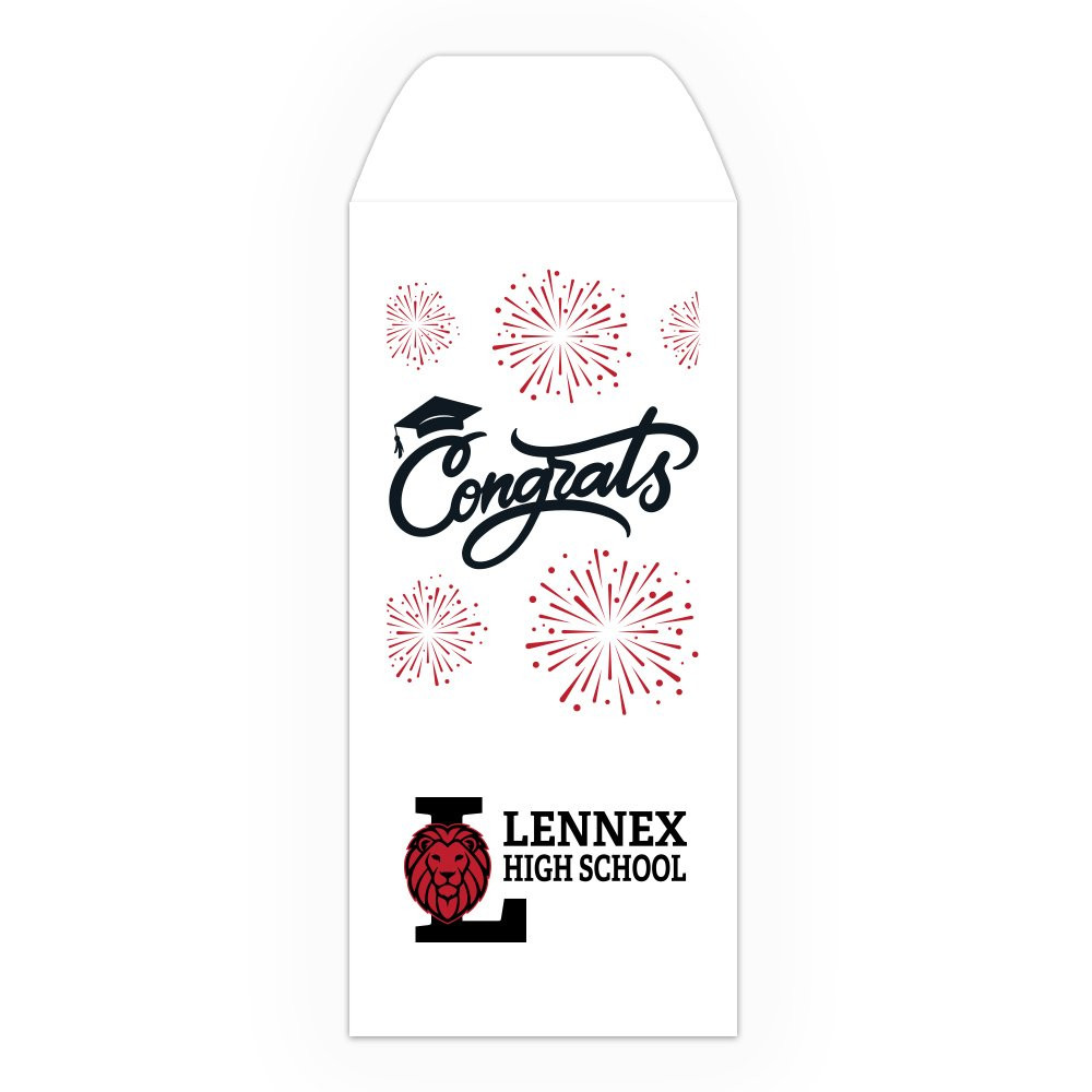 Drive Up Envelope - Congrats Fireworks - 2-Color Design options