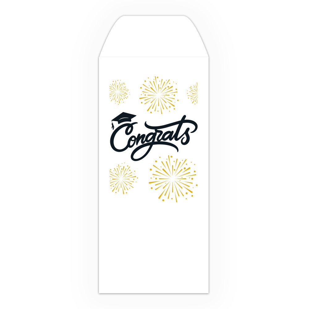 Drive Up Envelope - Congrats Fireworks - 2-Color Design options