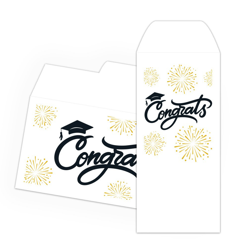Drive Up Envelope - Congrats Fireworks - 2-Color Design hero