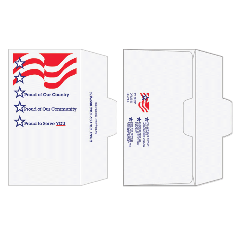 2 Color Pre-Designed Drive Up Envelope - Proud to Serve You