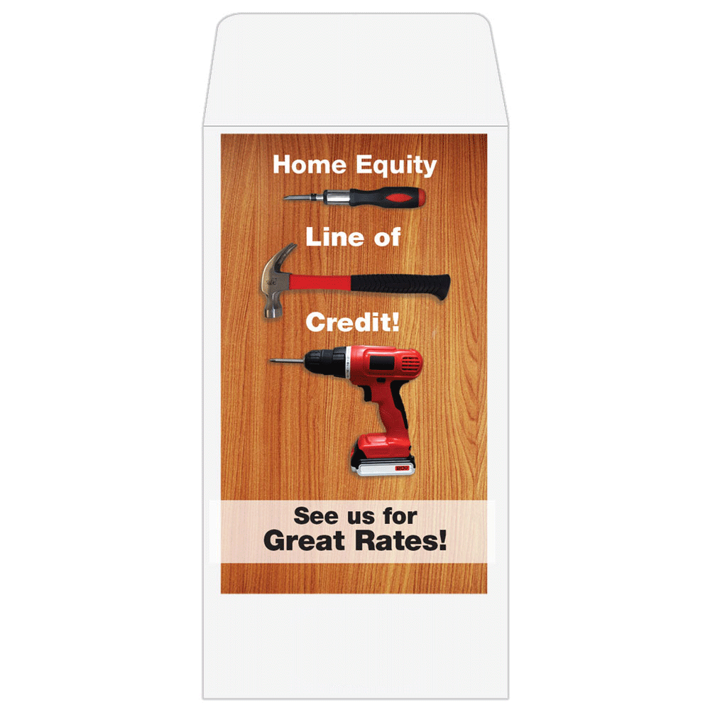 Full Color Pre-Designed Drive Up Envelope - Home Equity Line of Credit