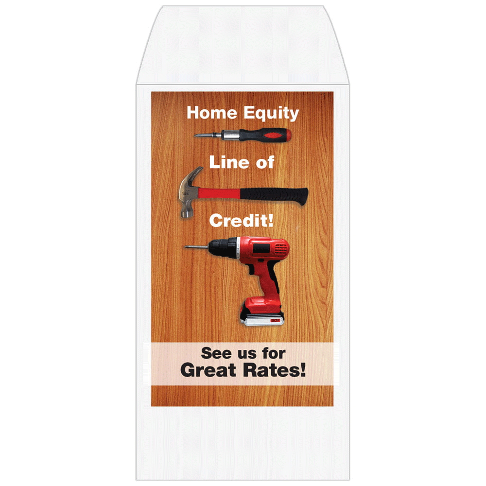 Full Color Pre-Designed Drive Up Envelope - Home Equity Line of Credit