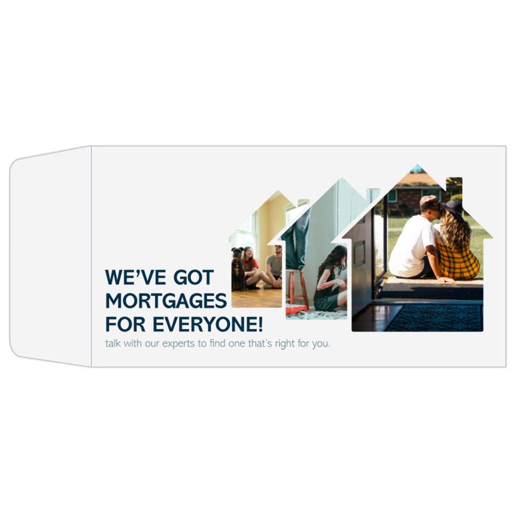 Full Color Pre-Designed Drive Up Envelope - Mortgages, Coin style bank envelopes
