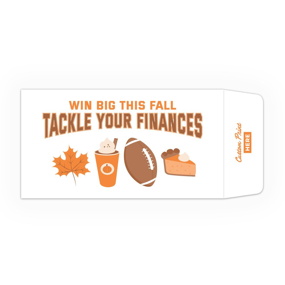 Tackle Your Finances - 2 Color Pre-Designed Drive Up Envelope - slim