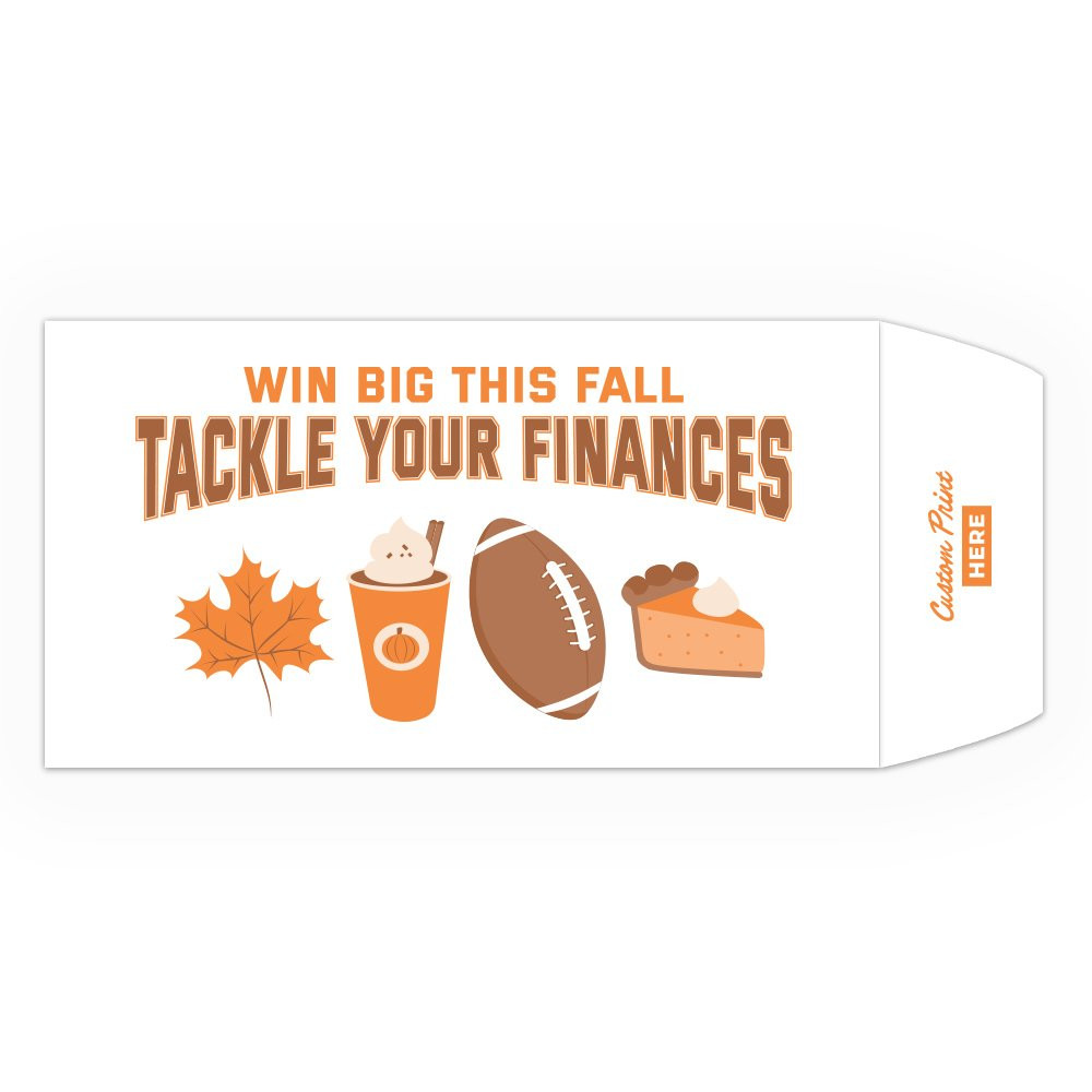 Tackle Your Finances - 2 Color Pre-Designed Drive Up Envelope - wide