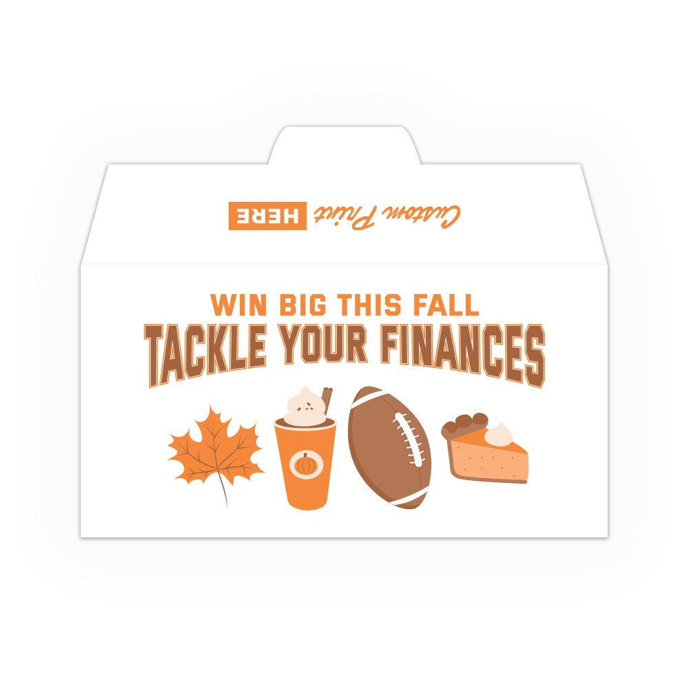 Tackle Your Finances - 2 Color Pre-Designed Drive Up Envelope - vertical