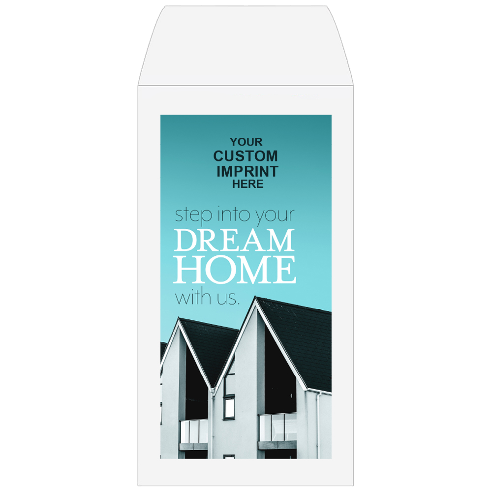 Full Color Pre-Designed Drive Up Envelope - Dream Home, Wide open end bank envelopes for cash