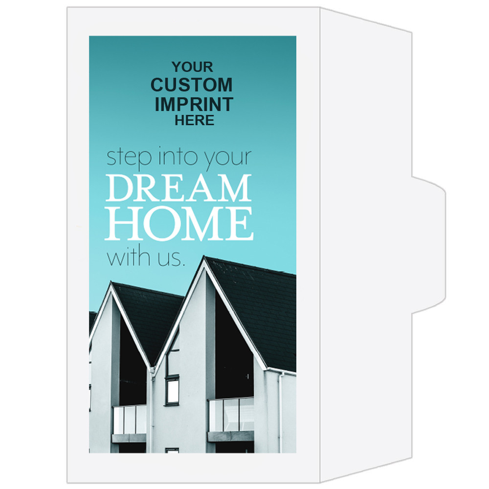 Full Color Pre-Designed Drive Up Envelope - Dream Home, Side open Drive thru money envelopes  with imprint location 