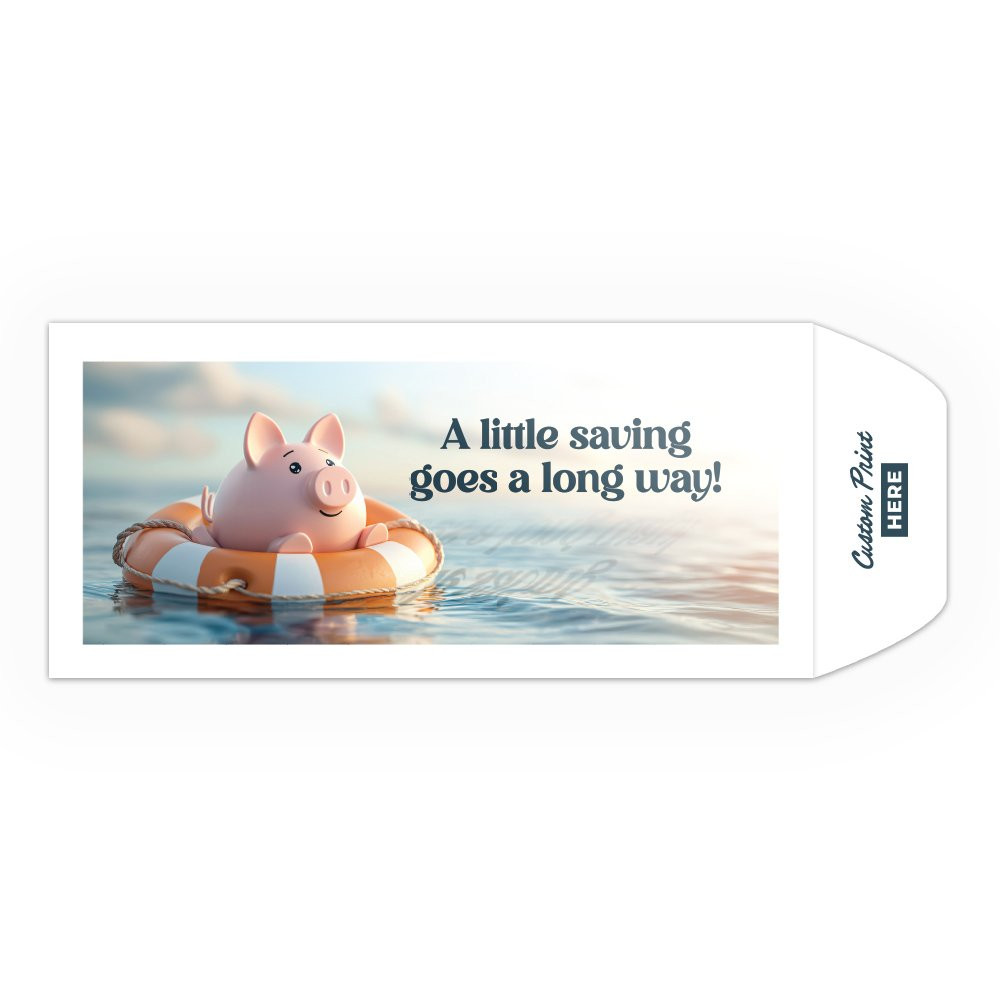 A Little Saving - Full Color Pre-Designed Drive Up Envelope - narrow