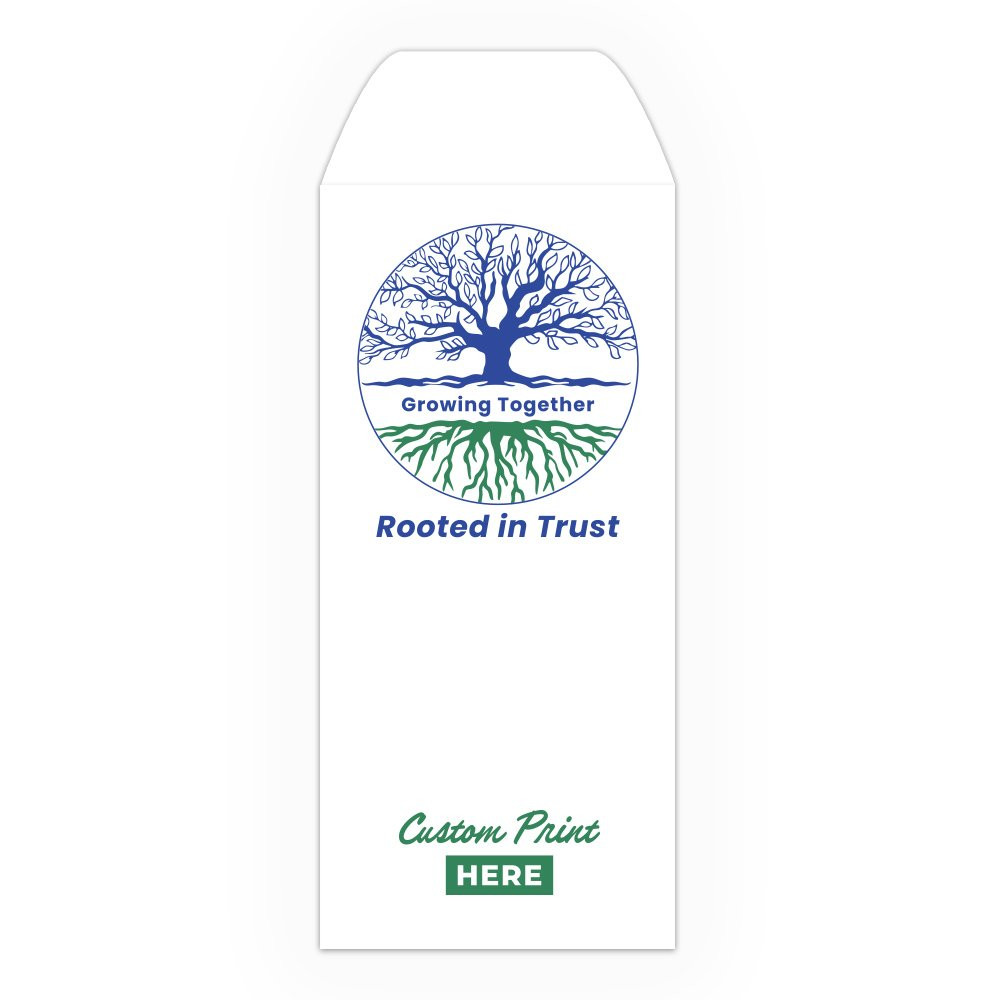 Rooted In Trust - 2 Color Pre-Designed Drive Up Envelope - narrow