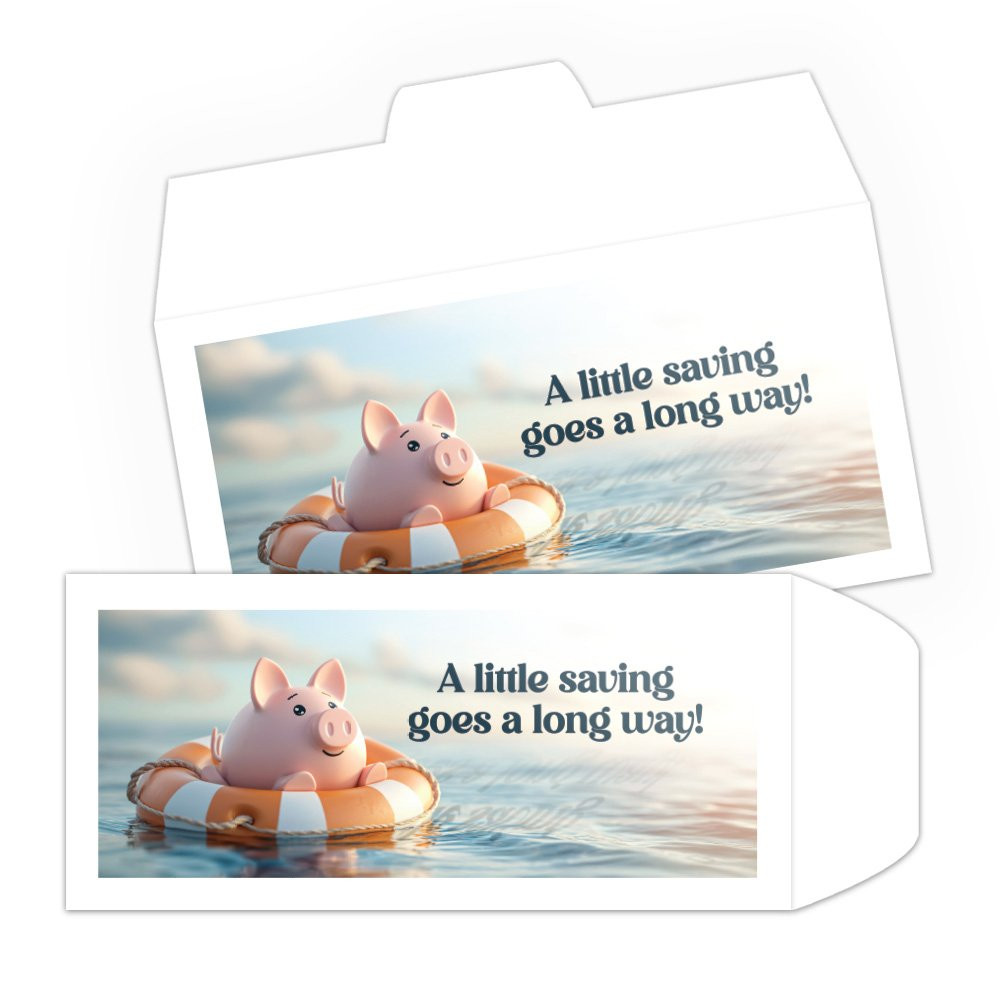 A Little Saving - Full Color Pre-Designed Drive Up Envelope