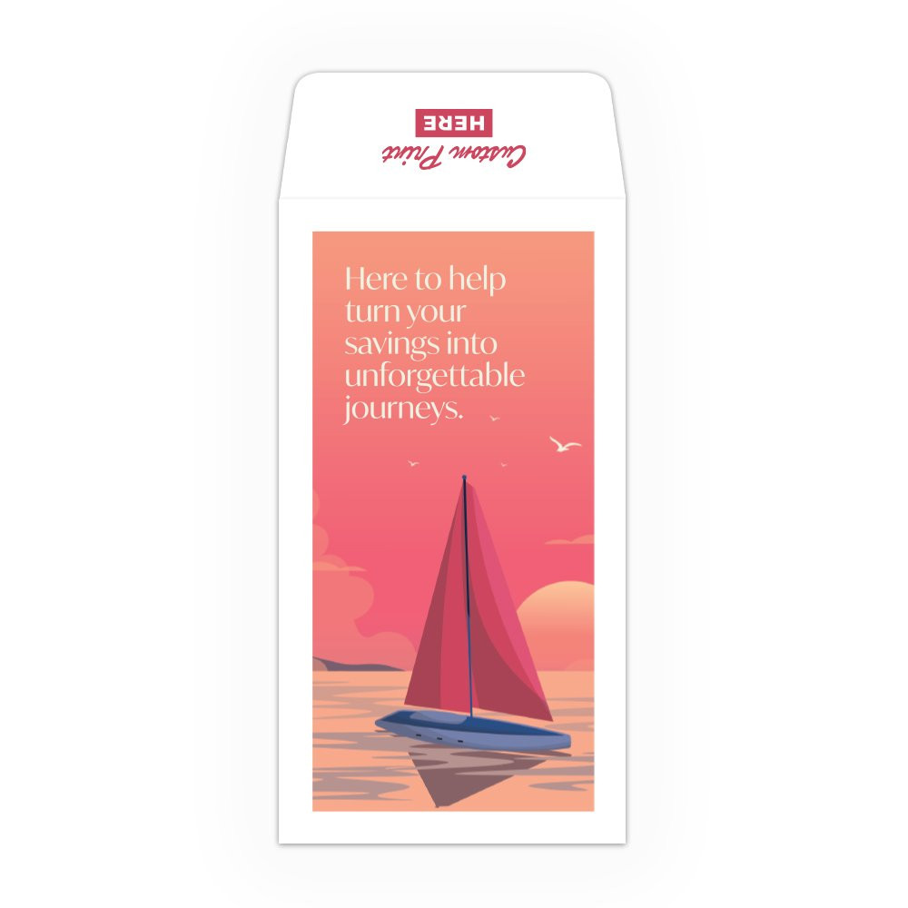 Unfogettable Boat Journeys - Full Color Pre-Designed Drive Up Envelope - wide