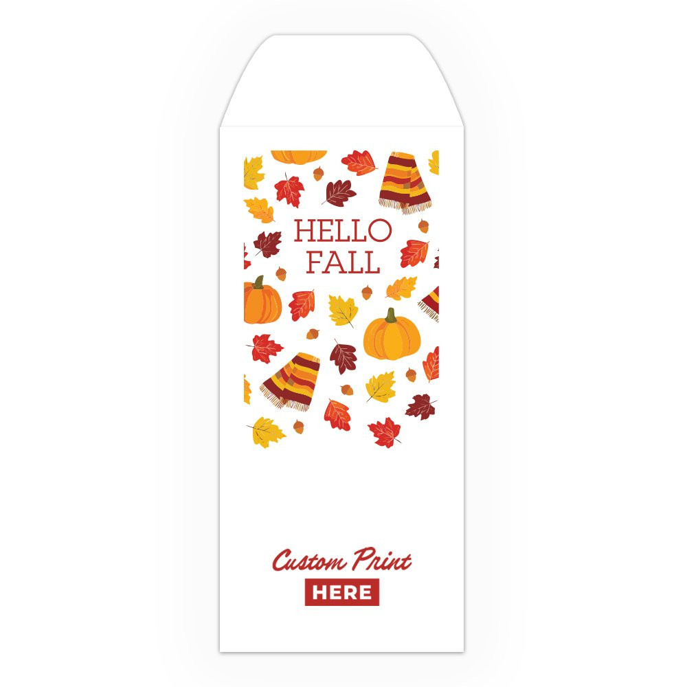 Hello Fall - Full Color Pre-Designed Drive Up Envelope - narrow
