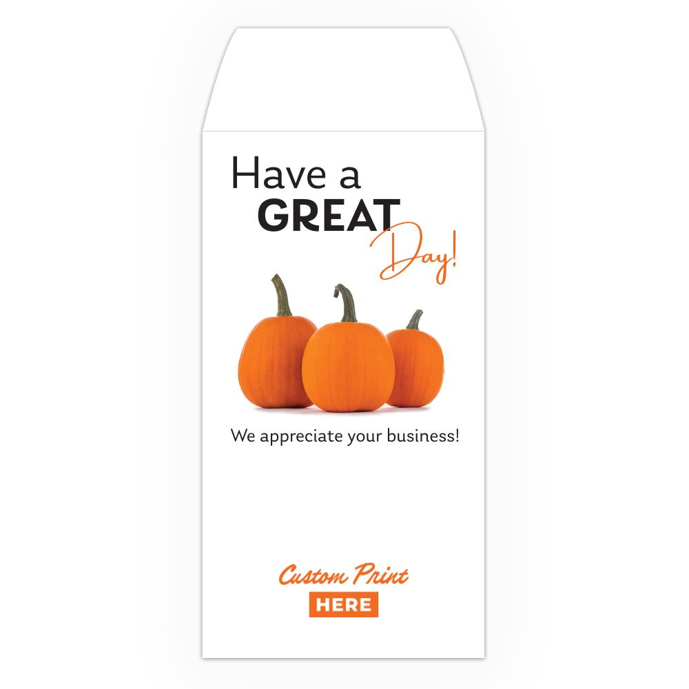 Great Day Pumpkins - Full Color Pre-Designed Drive Up Envelope - wide