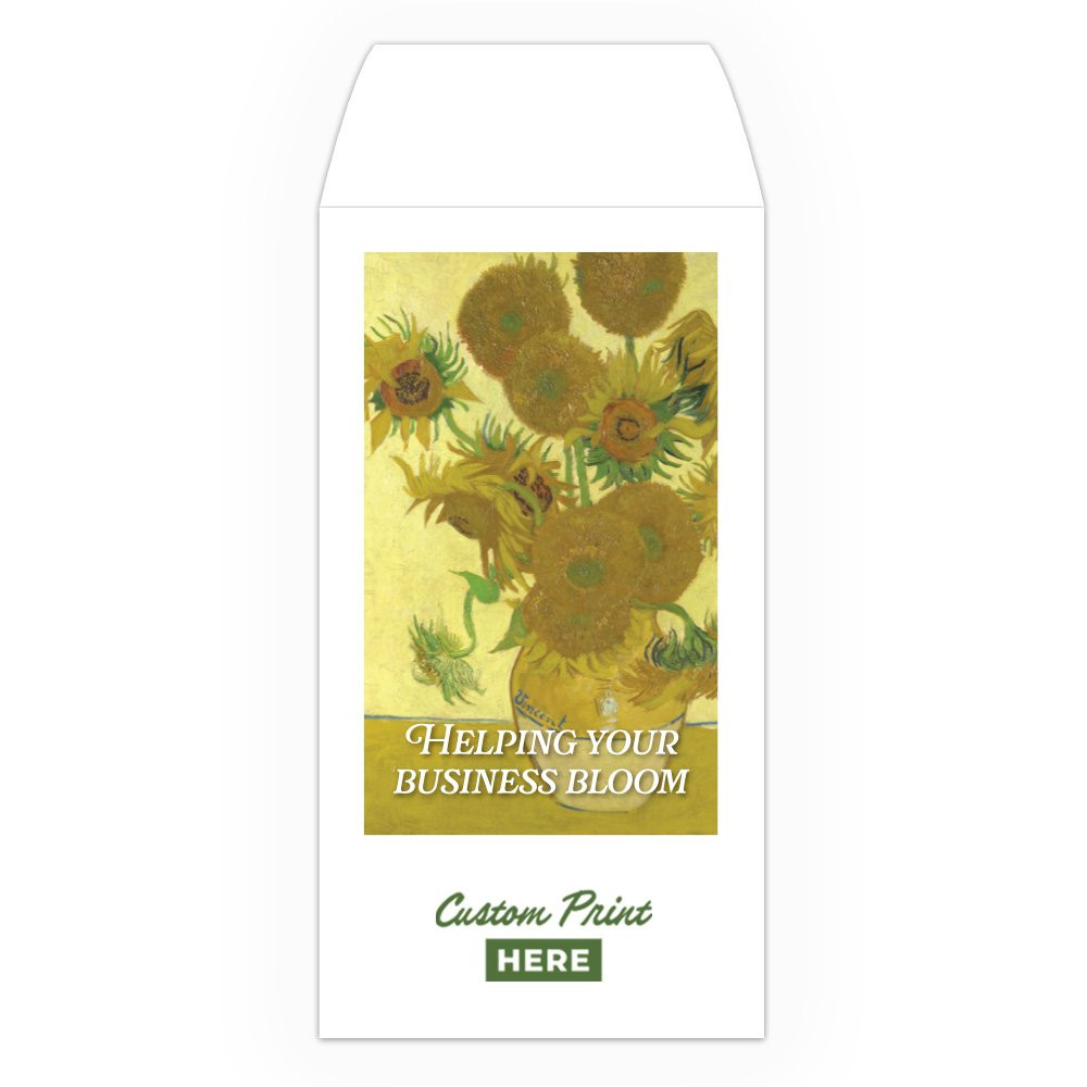 Sunflowers Bloom - Full Color Pre-Designed Drive Up Envelope - wide