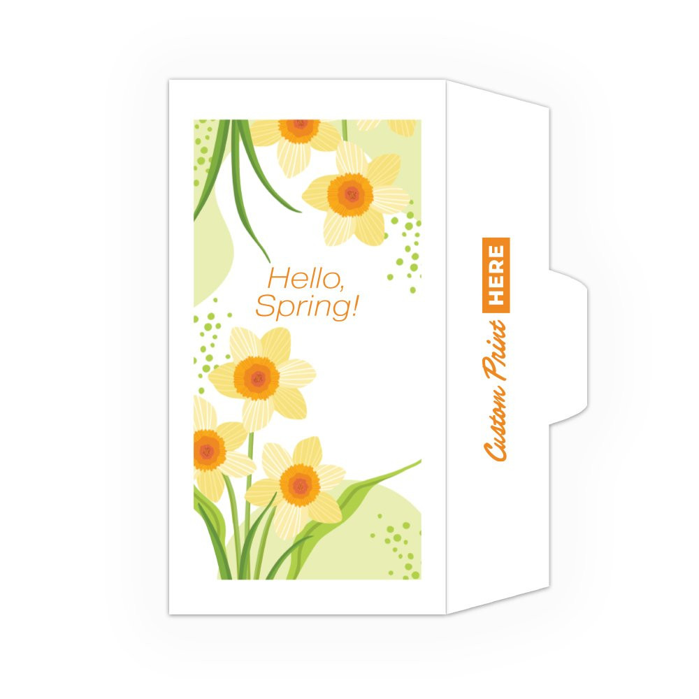 Spring Time Daffodils - Full Color Pre-Designed Drive Up Envelope - right open