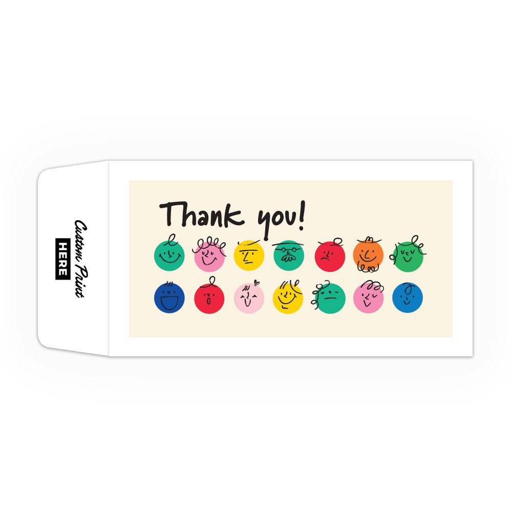 Thank You Smiles - Full Color Pre-Designed Drive Up Envelope - wide