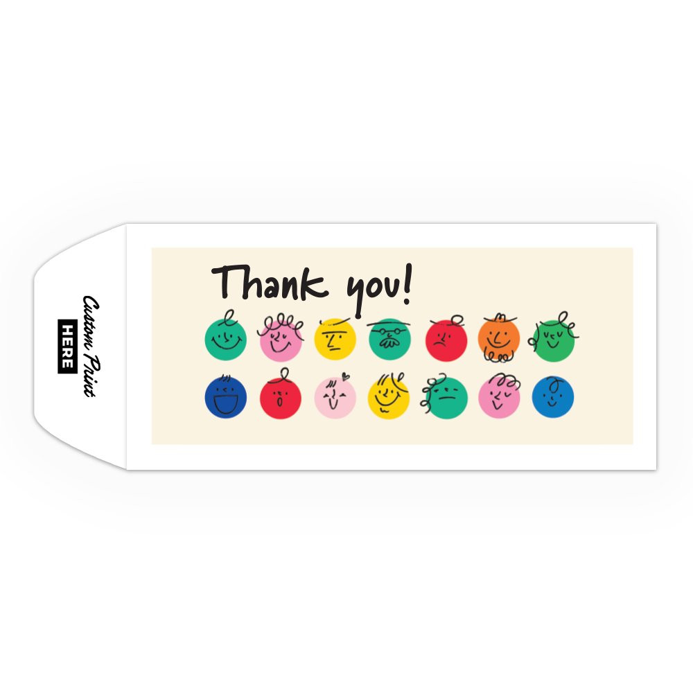 Thank You Smiles - Full Color Pre-Designed Drive Up Envelope - narrow