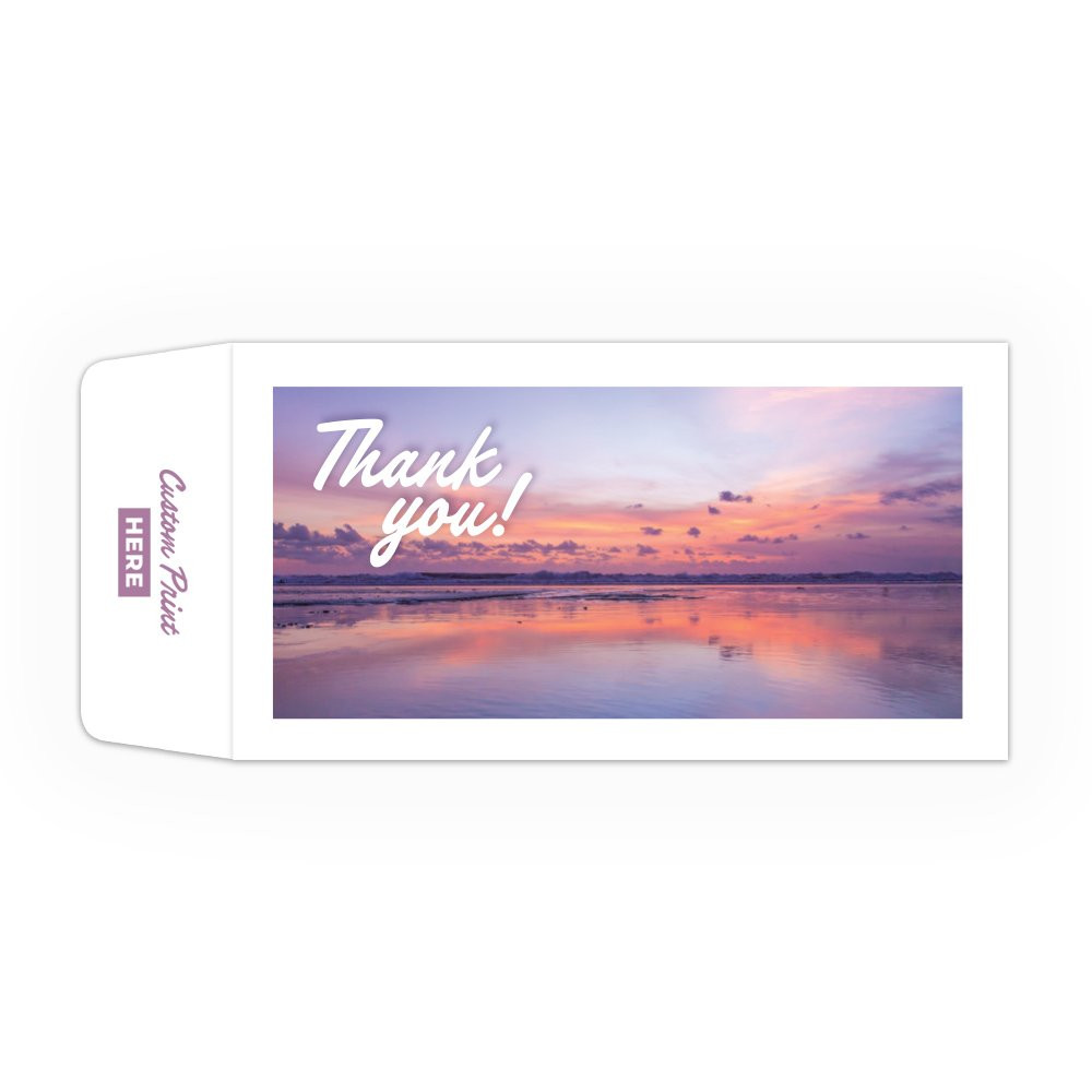 Thank You Sunset - Full Color Pre-Designed Drive Up Envelope - wide