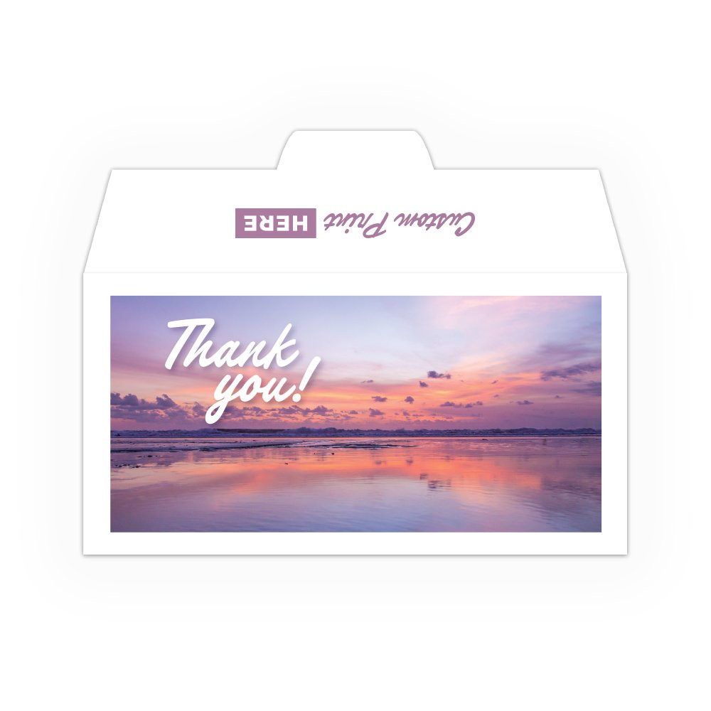 Thank You Sunset - Full Color Pre-Designed Drive Up Envelope - top up