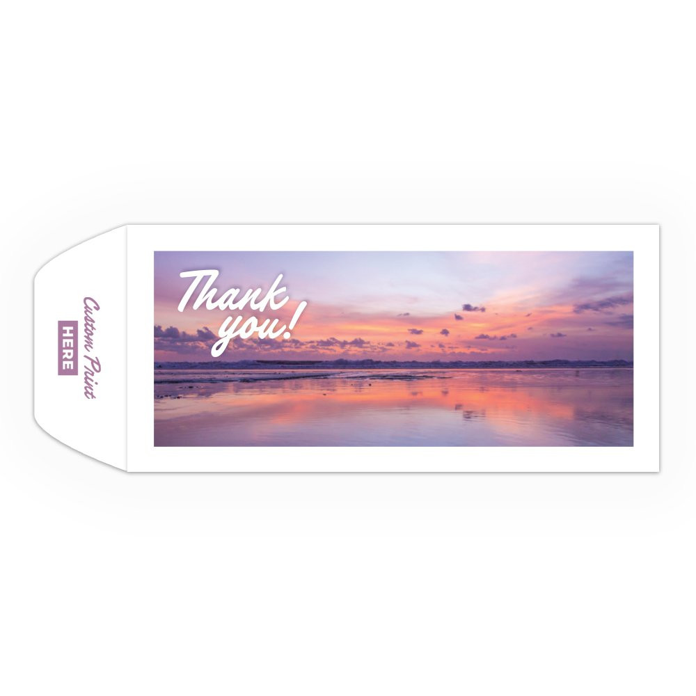 Thank You Sunset - Full Color Pre-Designed Drive Up Envelope - narrow