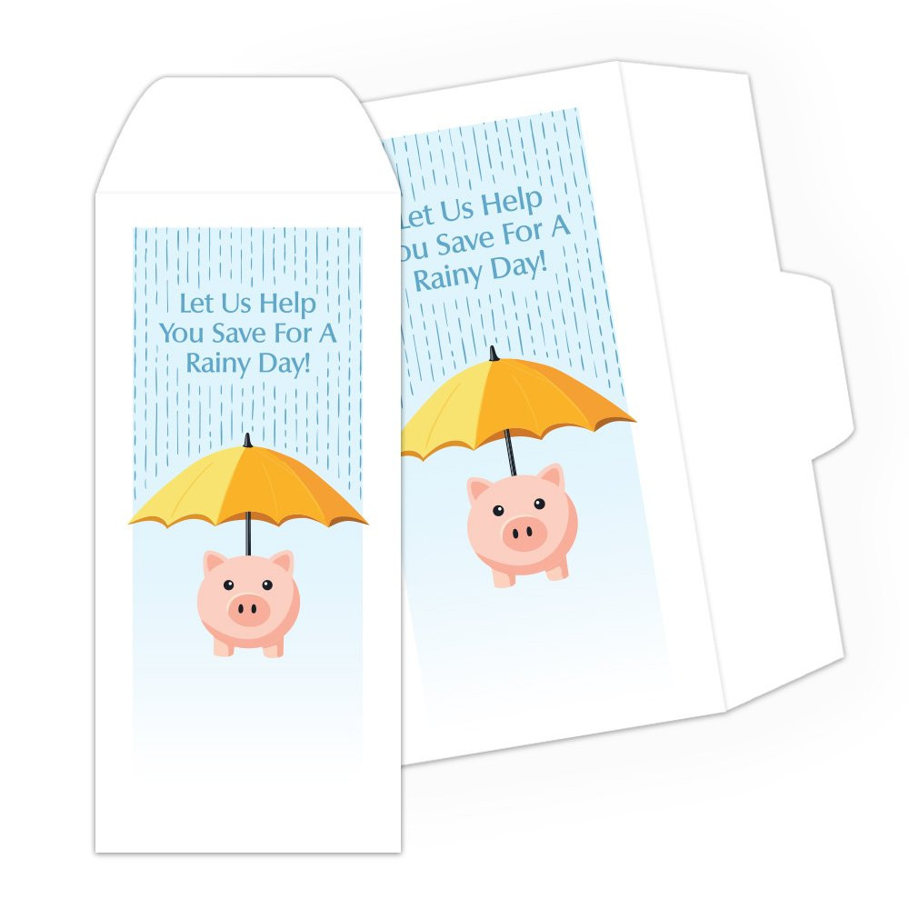 Rainy Day Savings - Full Color Pre-Designed Drive Up Envelope