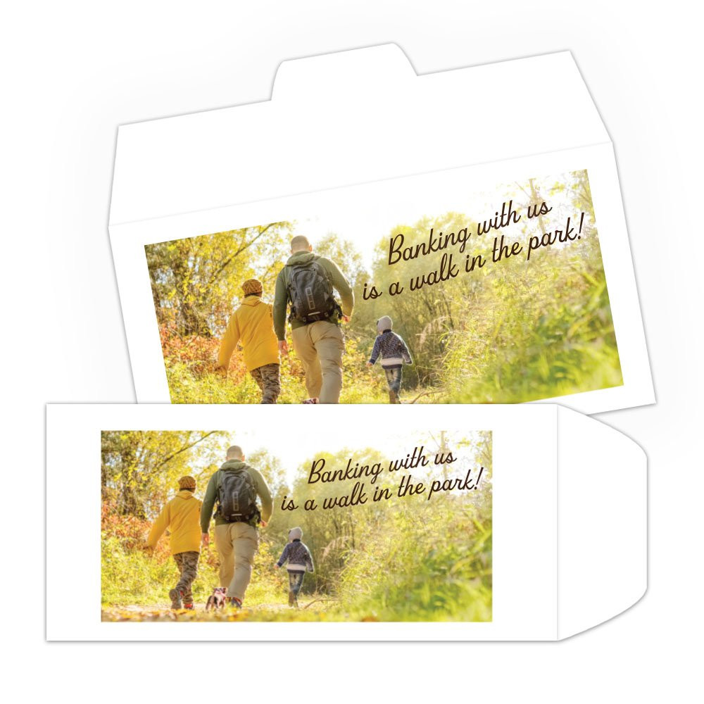 Walk In The Park - Full Color Pre-Designed Drive Up Envelope
