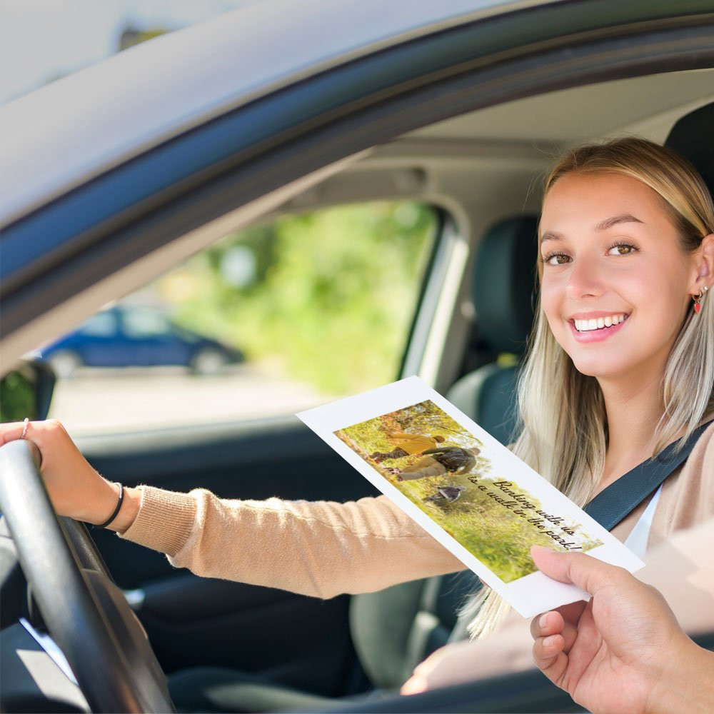 Walk In The Park - Full Color Pre-Designed Drive Up Envelope - in use