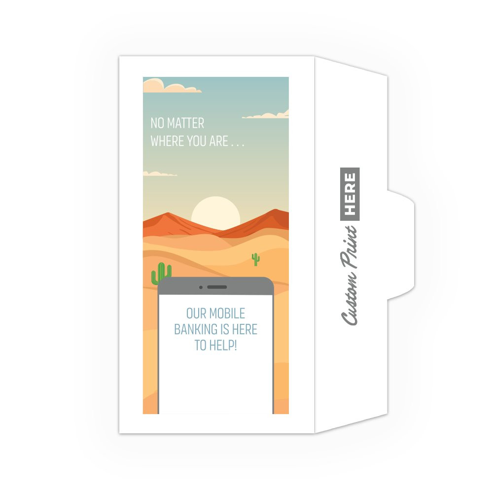 Mobile Here To Help - Open Side: Custom Imprint - Full Color Pre-Designed Drive Up Envelope 