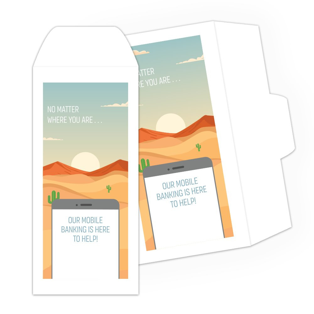 Mobile Here To Help - Full Color Pre-Designed Drive Up Envelope