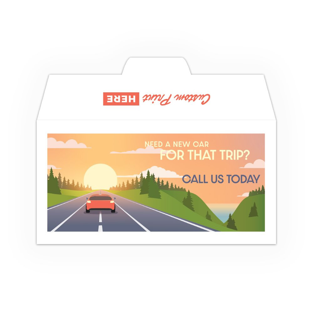 Need A New Car - Open Side: Custom Imprint - Full Color Pre-Designed Drive Up Envelope