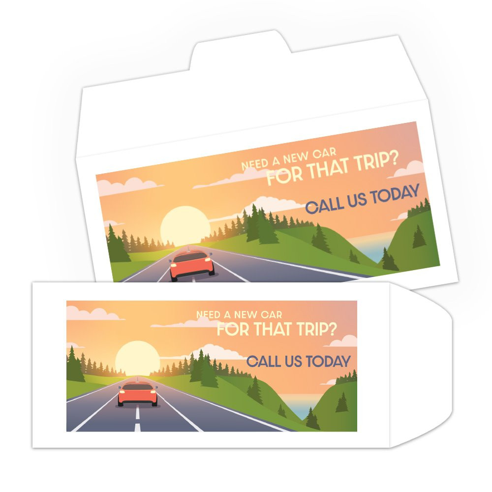 Need A New Car - Full Color Pre-Designed Drive Up Envelope