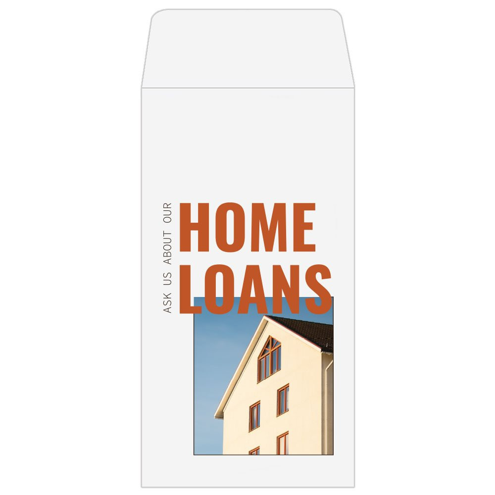 Coin style bank envelopes - Home Loans design on 4 Color Pre-Design Drive Up Envelope
