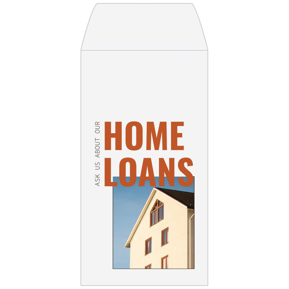 Wide open end bank envelopes for cash -  Home Loans design on 4 Color Pre-Design Drive Up Envelope
