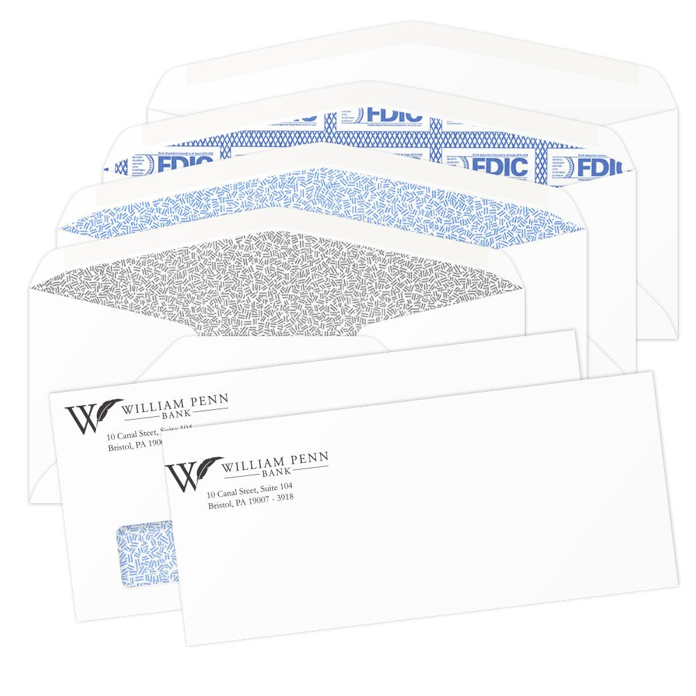 #9 and #10 Business Mailing Envelopes w/ 1 Color Imprint with or without window 