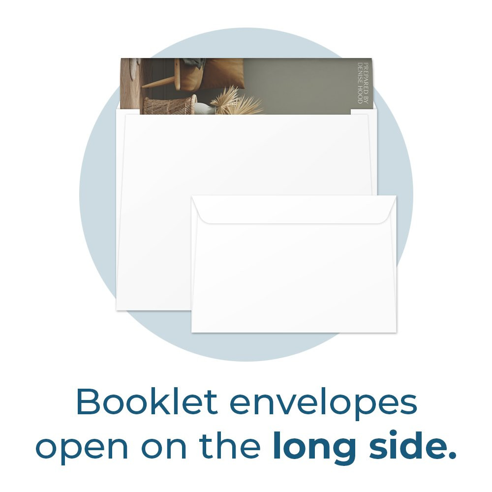 Catalog or Booklet Envelope Info graphic