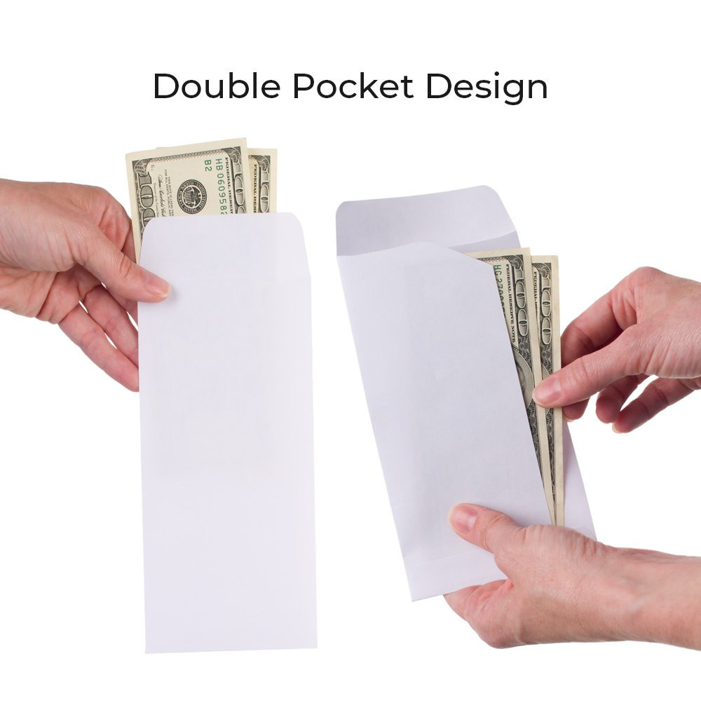 Blank Open-End Drive Up Envelope with Latex Seal 7W x 3-5/8H (500/box)