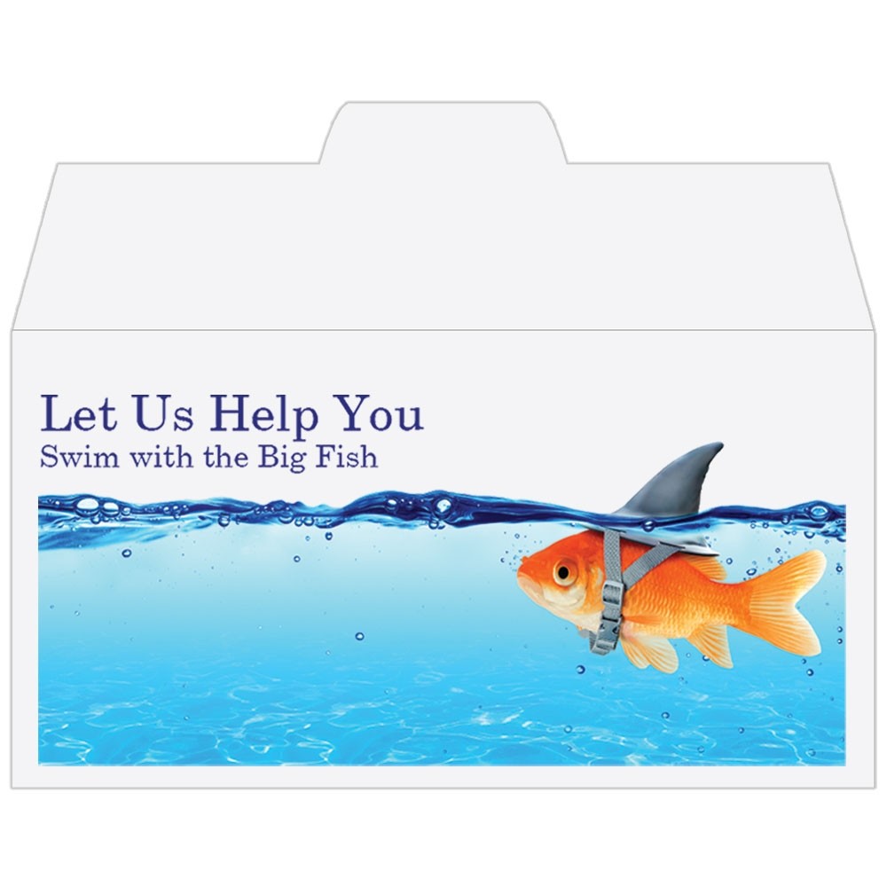 Swim With The Big Fish - Add a 1-Color Logo - Drive Up Envelopes (500/Box)
