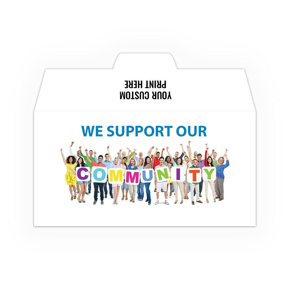 Community Support - Add a 1-Color Logo - Drive Up Envelopes (500/Box)