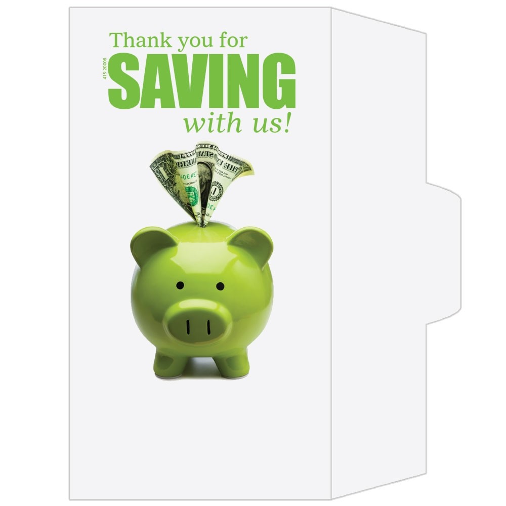 Thank you for Saving with us! - Drive Up Envelopes (500/Box) - No customization
