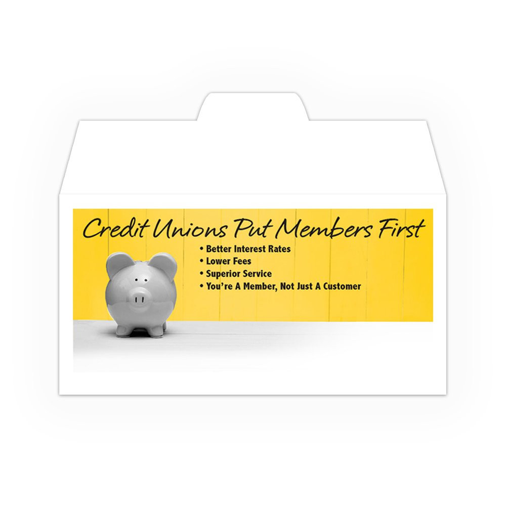 CU Members First - Add a 1-Color Logo - Drive Up Envelopes (500/Box)