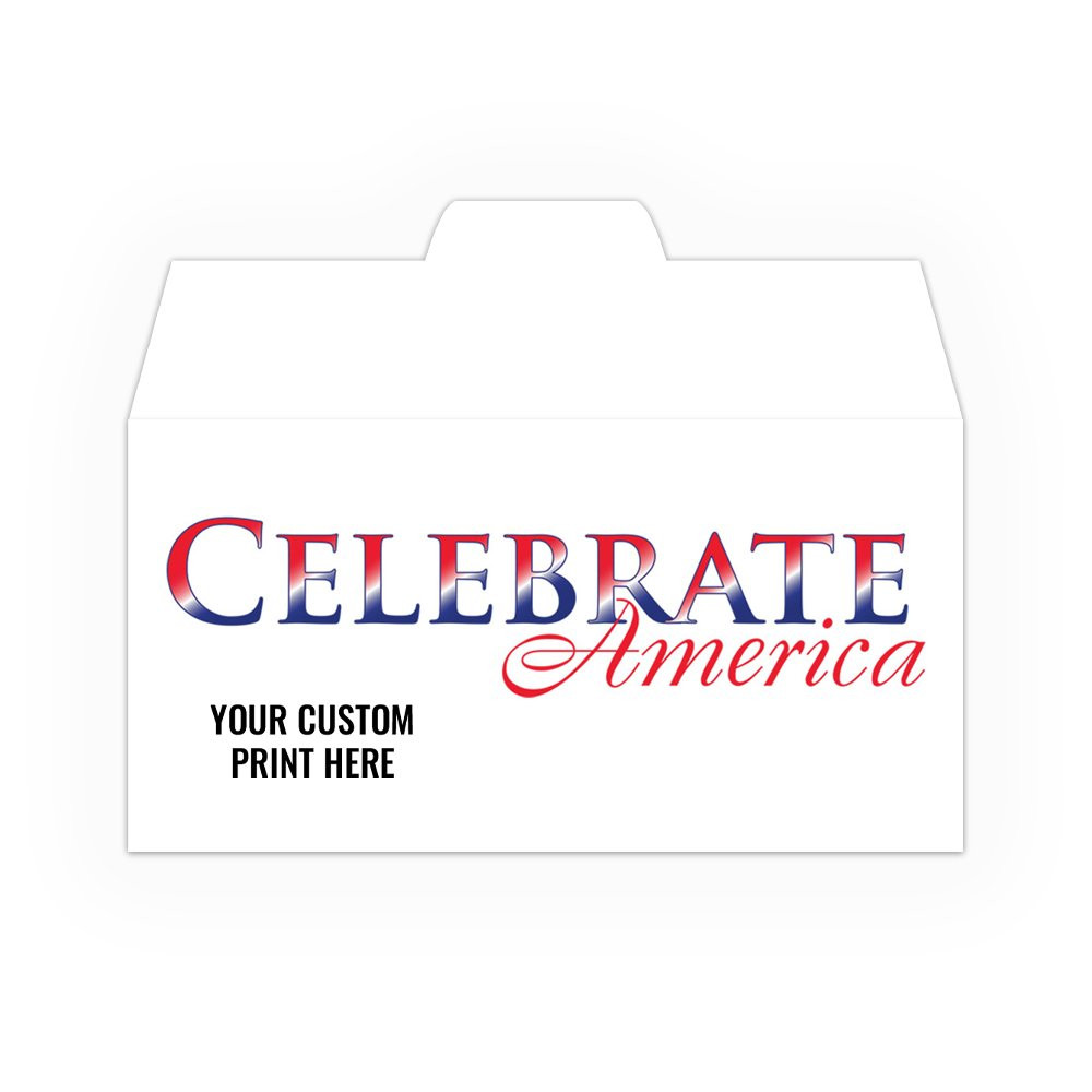Patriotic - Celebrate America - Add a 1-Color Logo - Drive Up Envelopes (500/Box) - Custom Imprintable