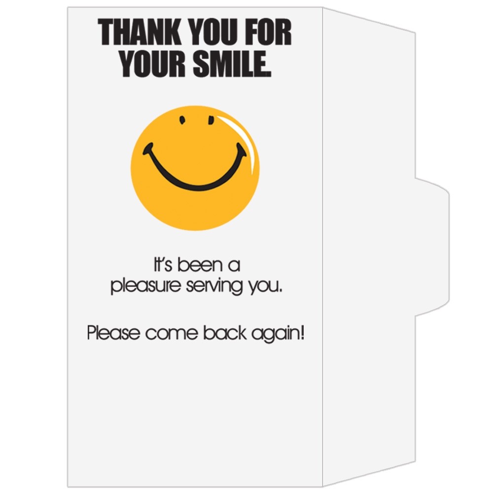 Thank You - Smiley Face - Drive Up Envelopes (500/Box) - Ready to ship